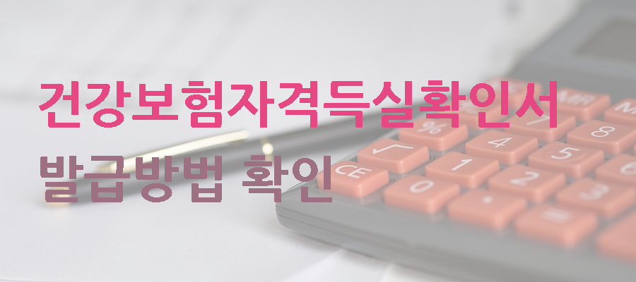 건강보험자격득실확인서 발급